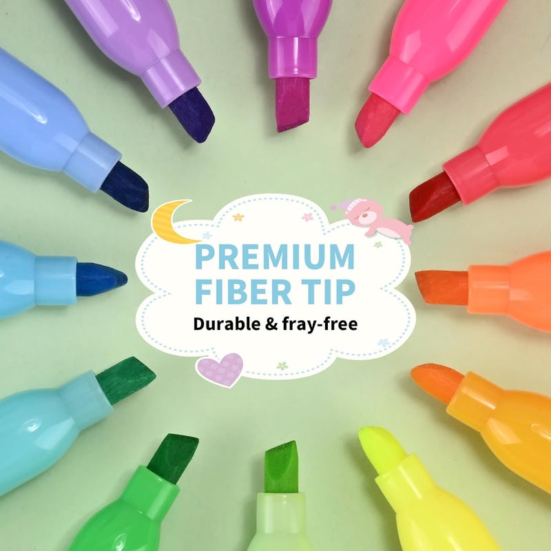 Cgerma Highlighters Assorted Colors Set, 12 Pack, Chisel Tip Bright Colors, Dry Quickly Colored Highlighters for Journaling, Study Notes, School Office Supplies - Image 5